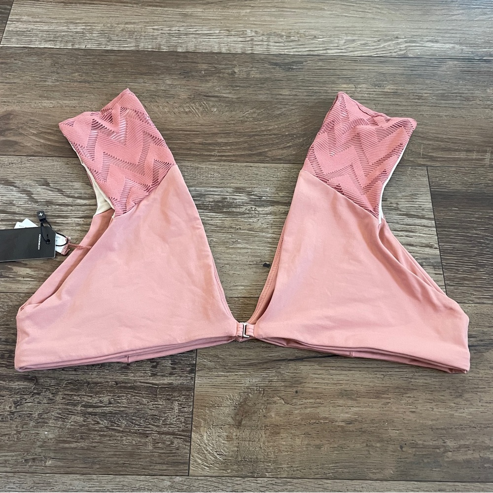 Tavik chevron rose swim beach bikini top L - Picture 4 of 5
